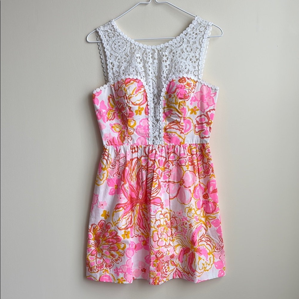 Lilly Pulitzer Raegan Dress in Resort White Happiness